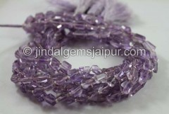 Pink Amethyst Faceted Nugget Shape Beads